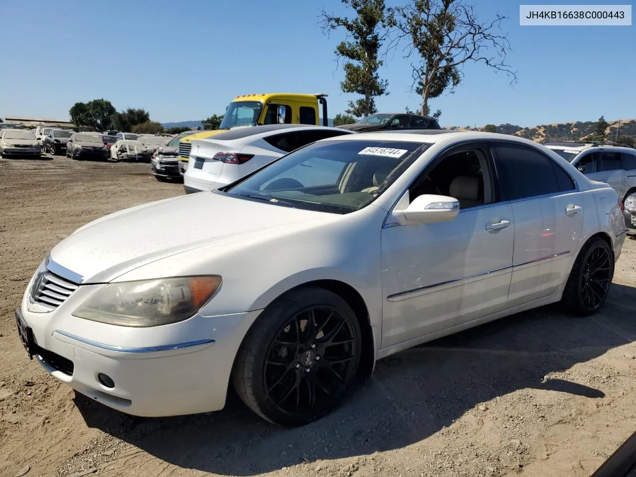 2008 Acura Rl VIN: JH4KB16638C000443 Lot: 64516744