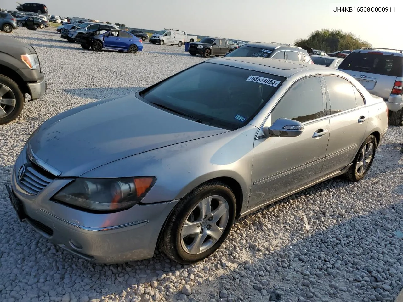 2008 Acura Rl VIN: JH4KB16508C000911 Lot: 68514854