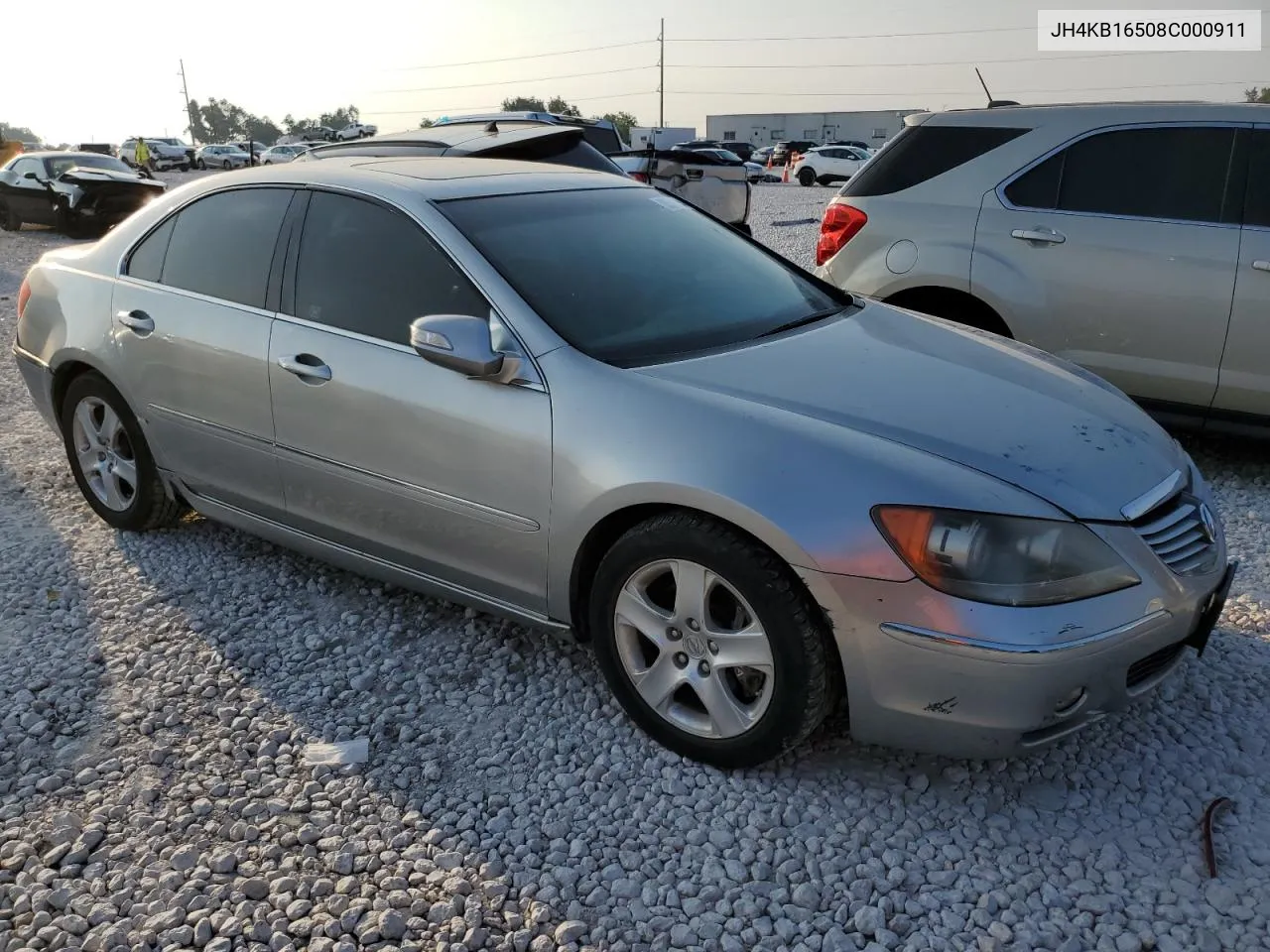 2008 Acura Rl VIN: JH4KB16508C000911 Lot: 68514854