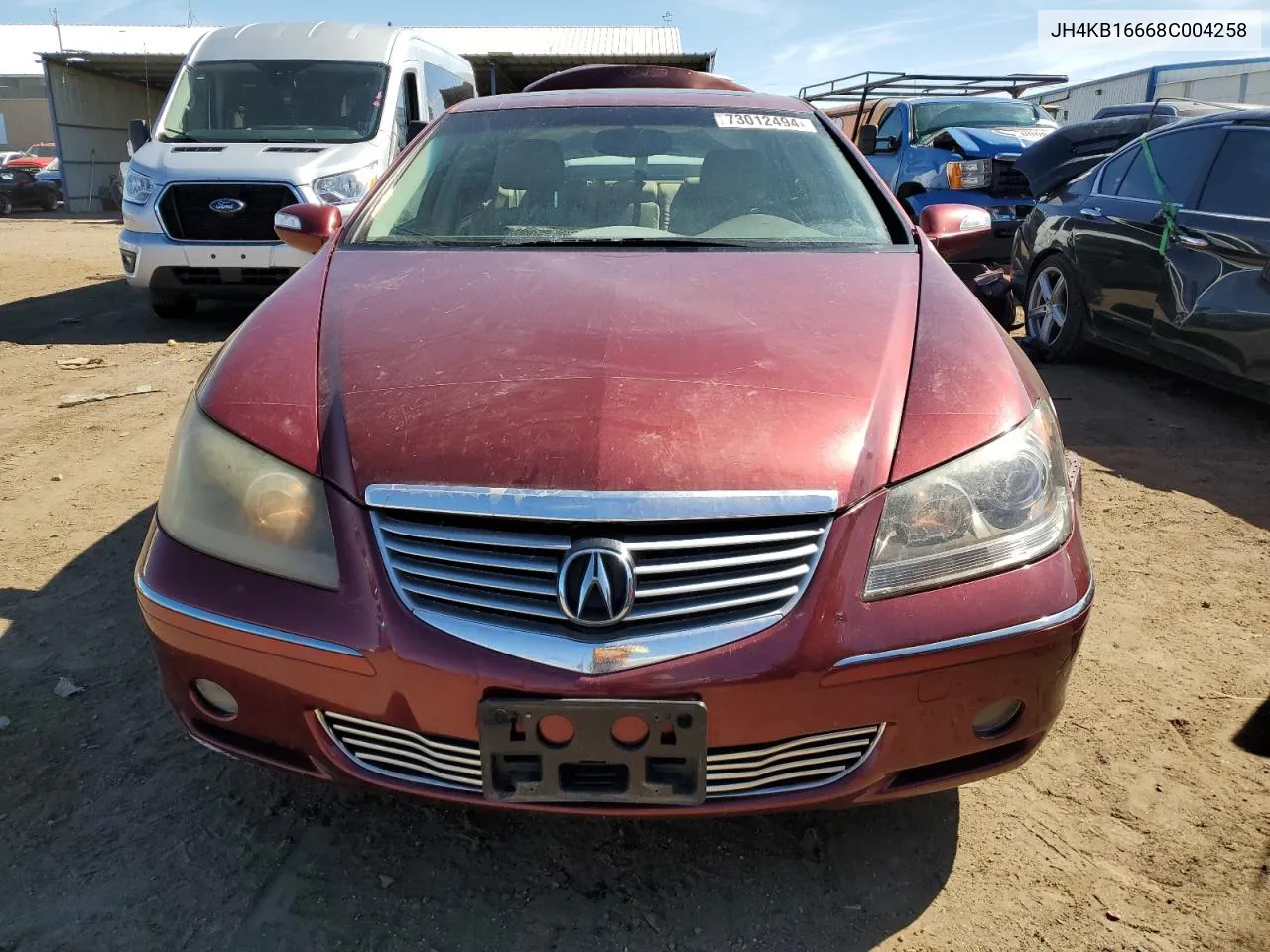 2008 Acura Rl VIN: JH4KB16668C004258 Lot: 73012494