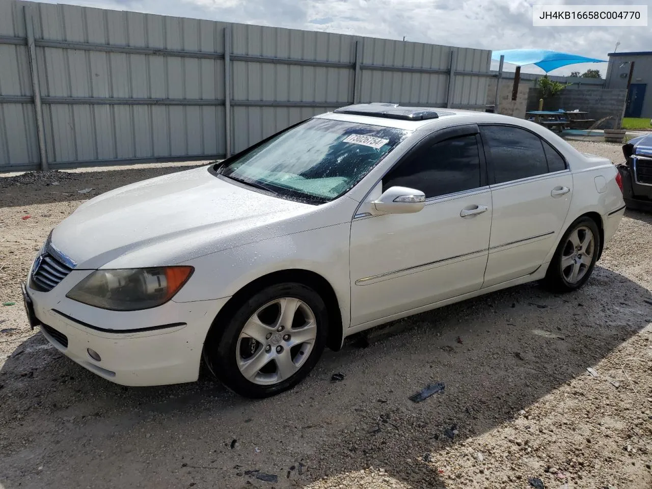 2008 Acura Rl VIN: JH4KB16658C004770 Lot: 73026754