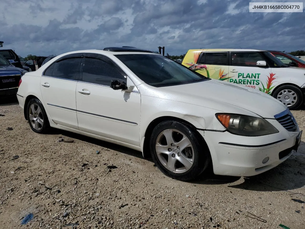 2008 Acura Rl VIN: JH4KB16658C004770 Lot: 73026754