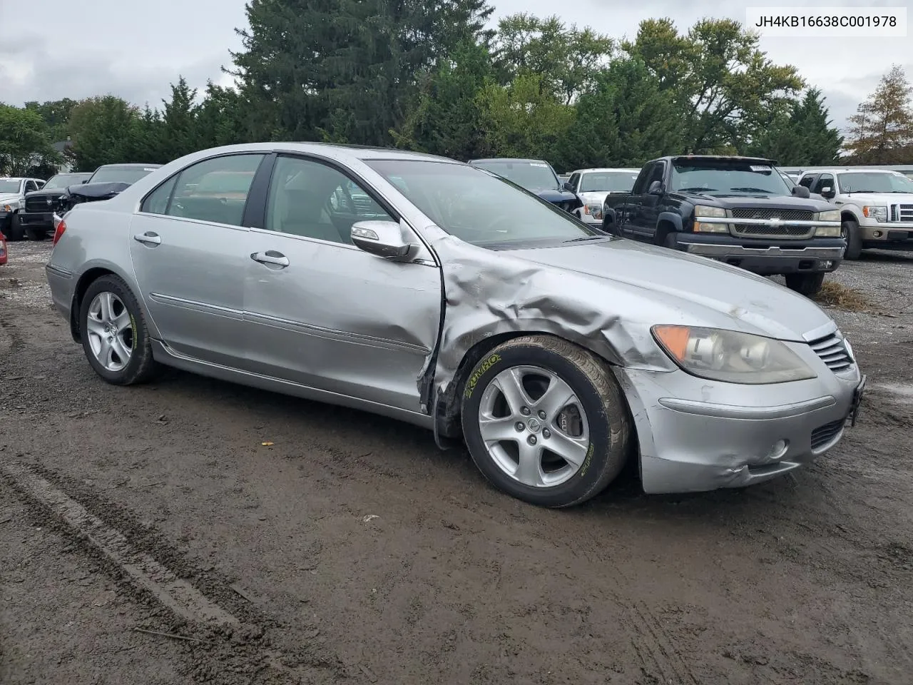 2008 Acura Rl VIN: JH4KB16638C001978 Lot: 73288844