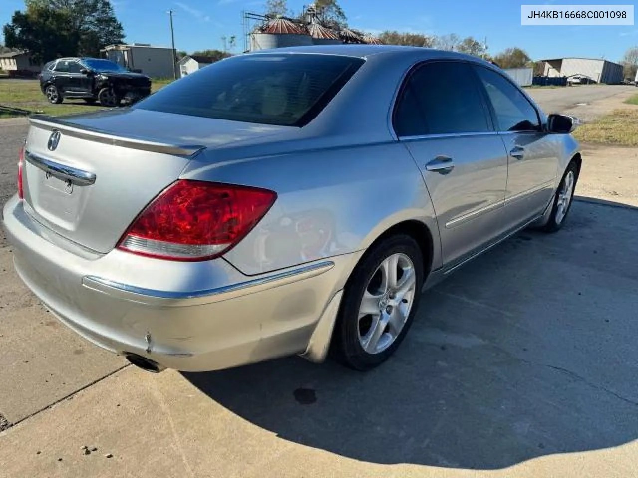 2008 Acura Rl VIN: JH4KB16668C001098 Lot: 80496194