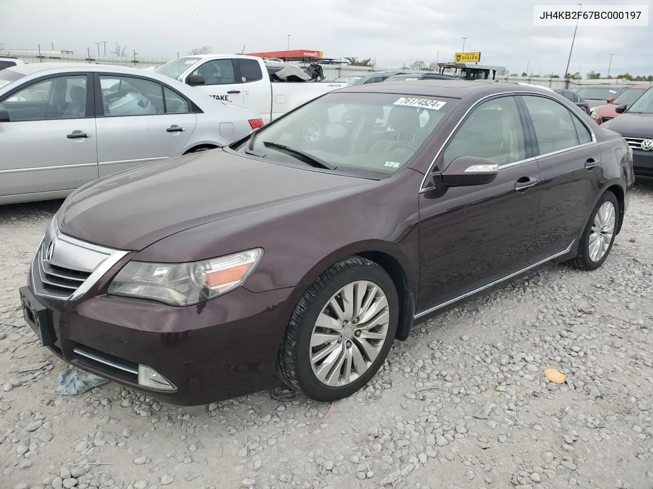 2011 Acura Rl VIN: JH4KB2F67BC000197 Lot: 76174524