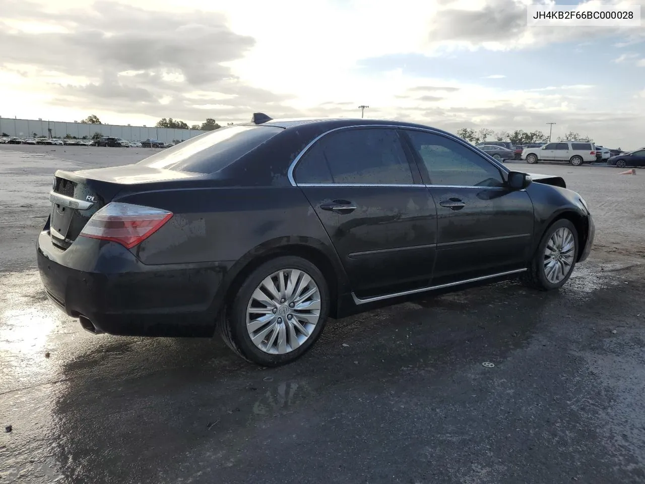 2011 Acura Rl VIN: JH4KB2F66BC000028 Lot: 76332954