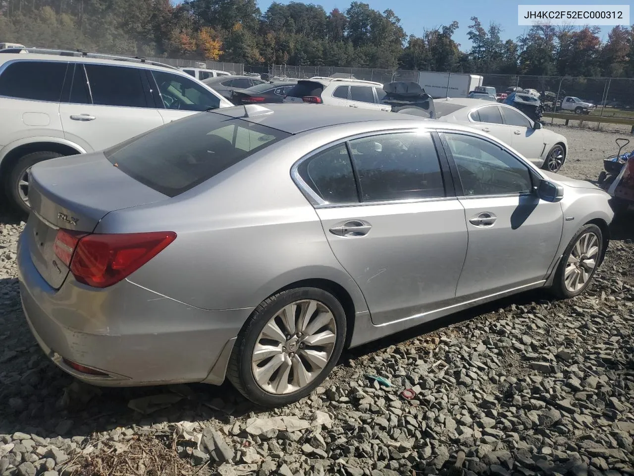 2014 Acura Rlx Sport Hybrid VIN: JH4KC2F52EC000312 Lot: 76511234