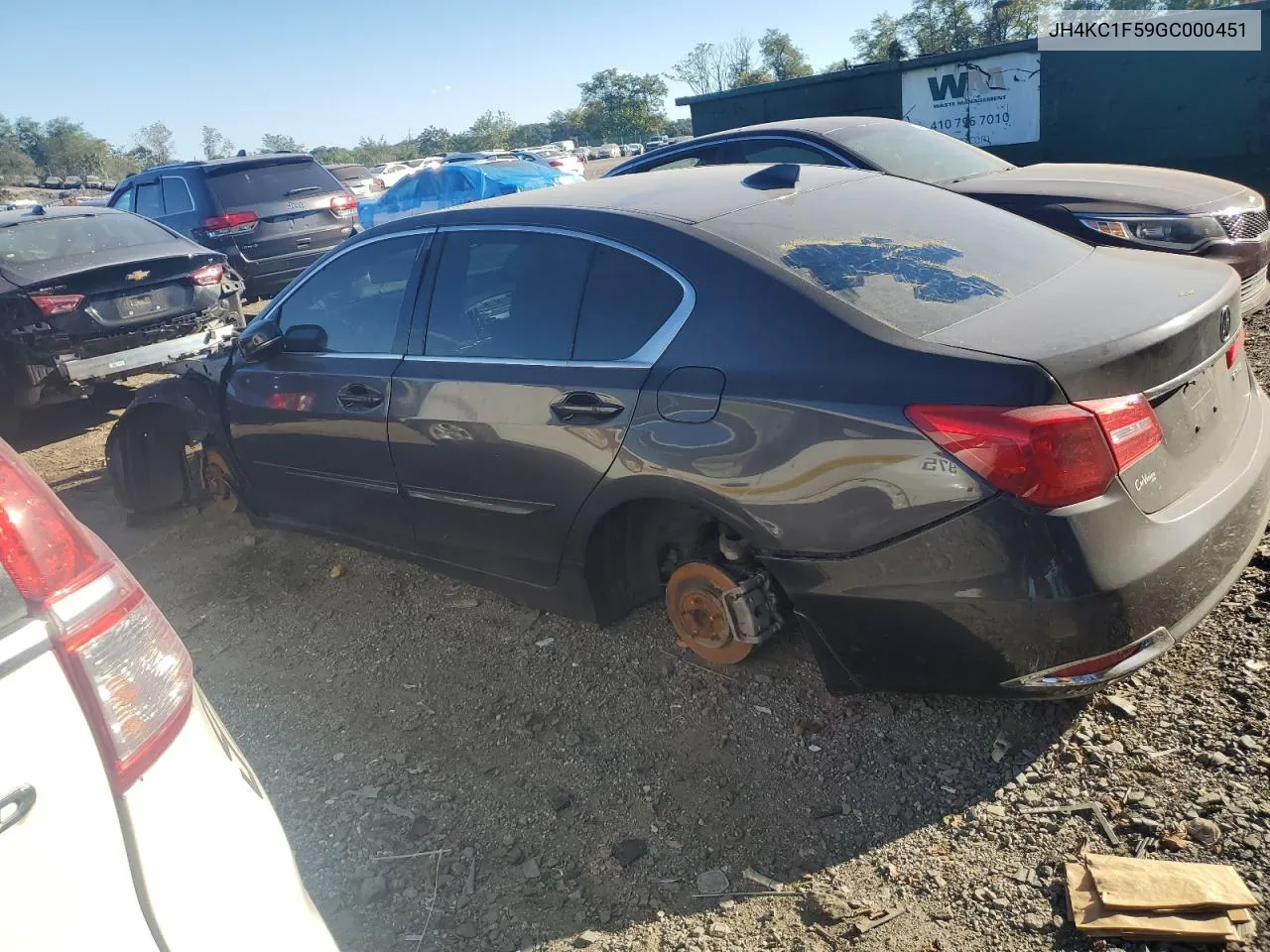 2016 Acura Rlx Tech VIN: JH4KC1F59GC000451 Lot: 74186364