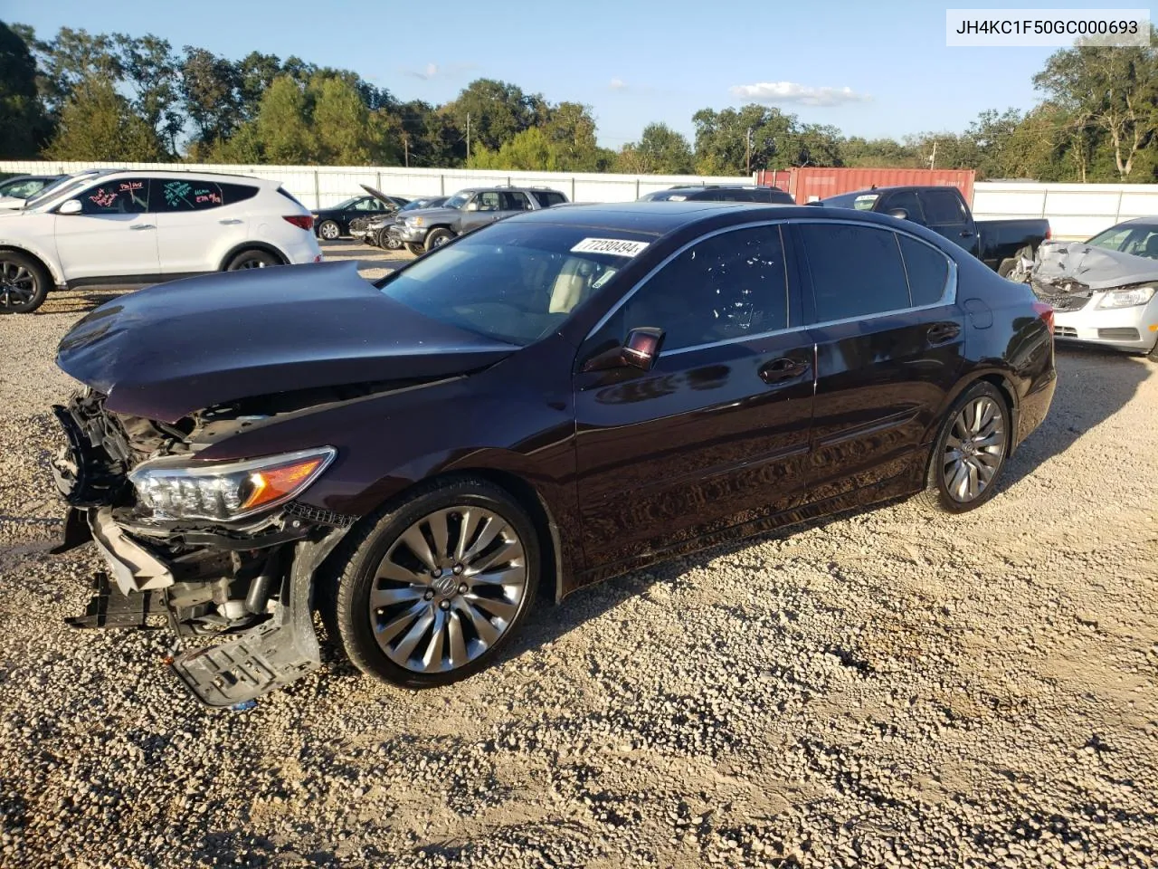 2016 Acura Rlx Tech VIN: JH4KC1F50GC000693 Lot: 77230494