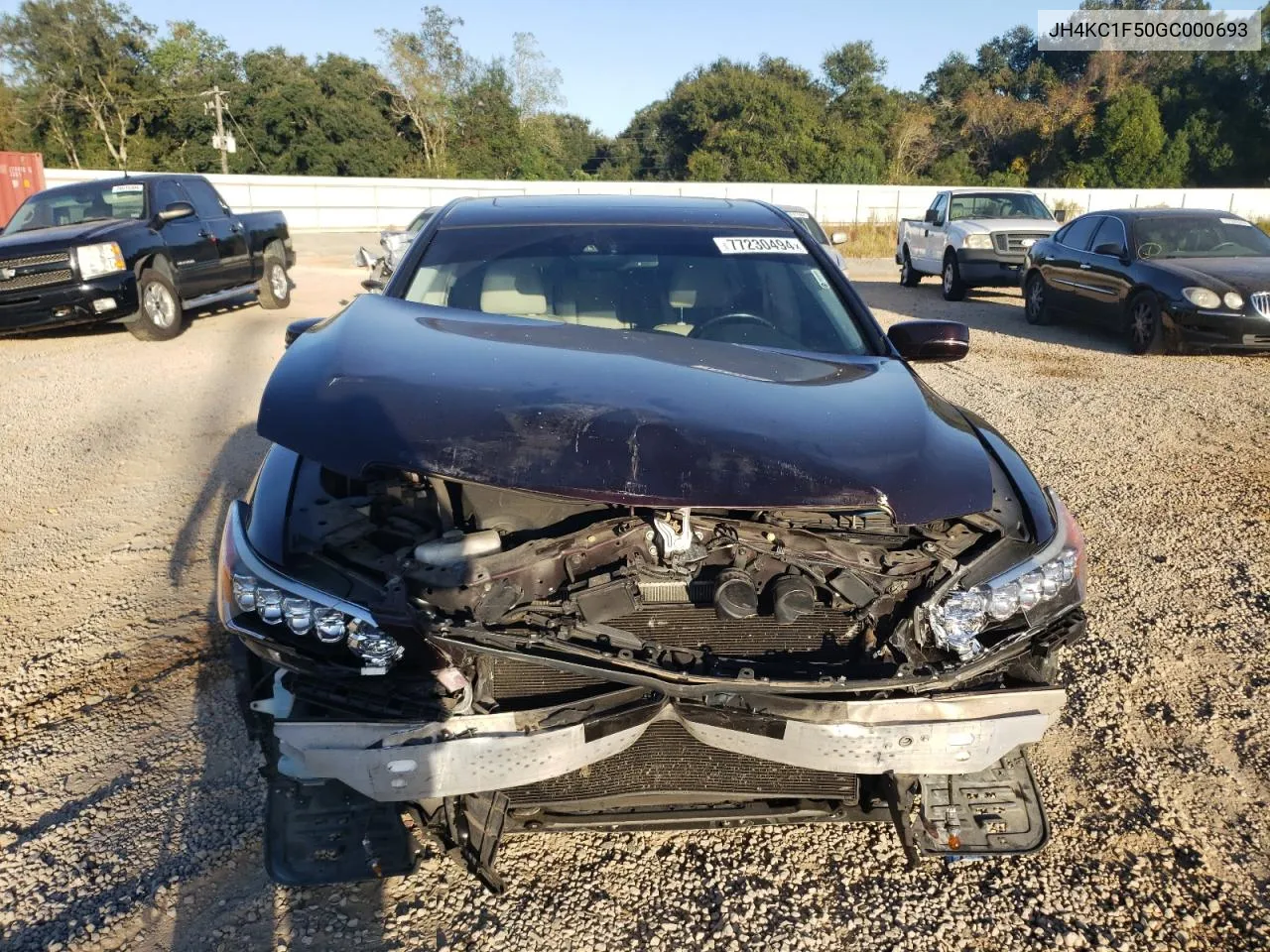 2016 Acura Rlx Tech VIN: JH4KC1F50GC000693 Lot: 77230494