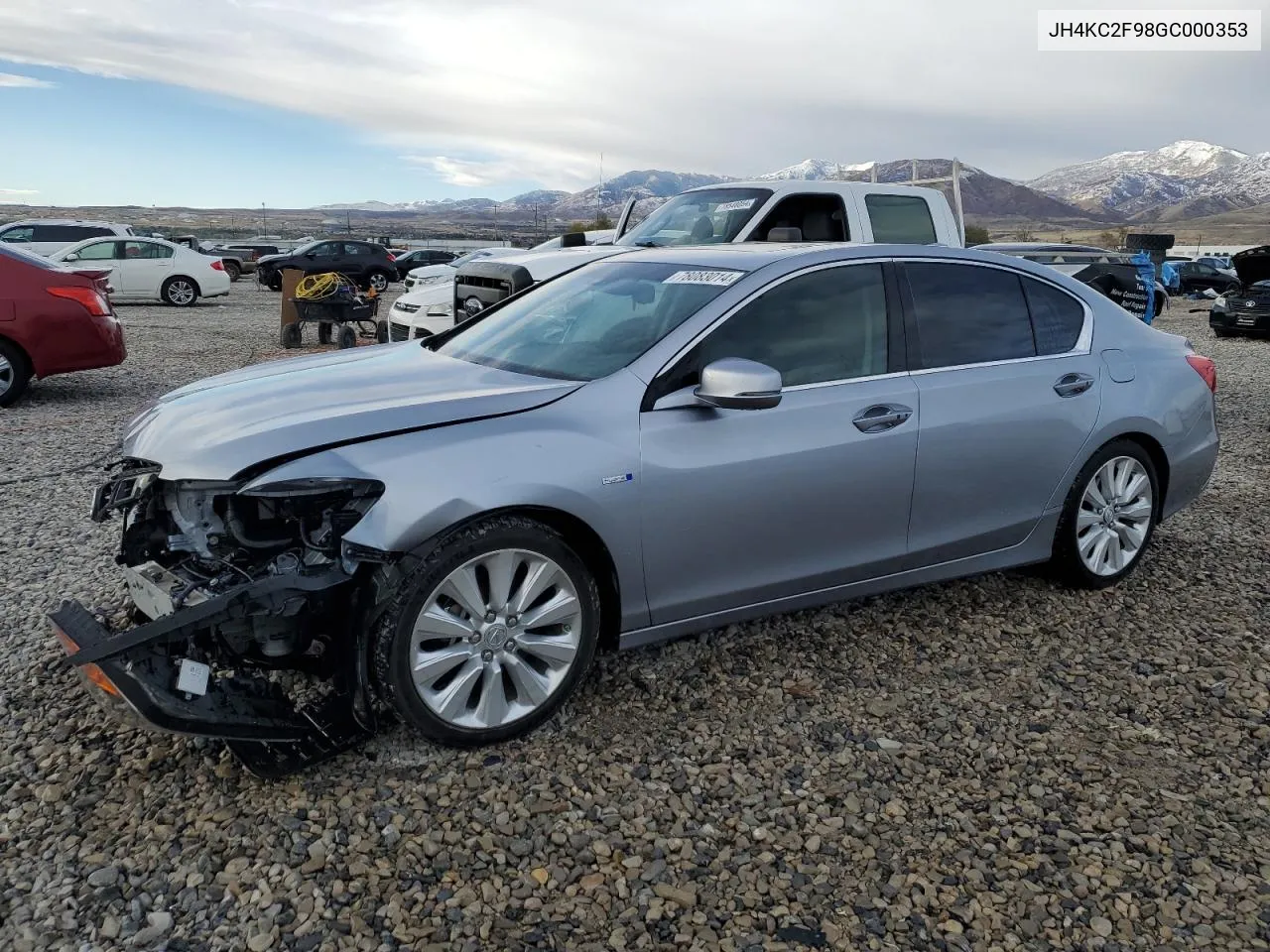 2016 Acura Rlx Sport Hybrid Advance VIN: JH4KC2F98GC000353 Lot: 78083014