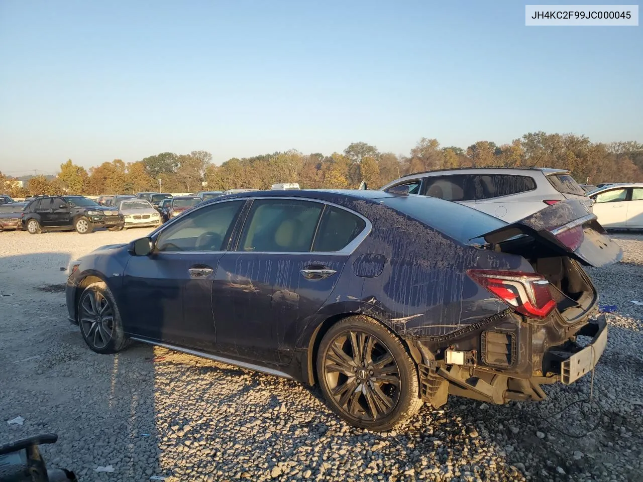 2018 Acura Rlx Sport Hybrid Advance VIN: JH4KC2F99JC000045 Lot: 77672974