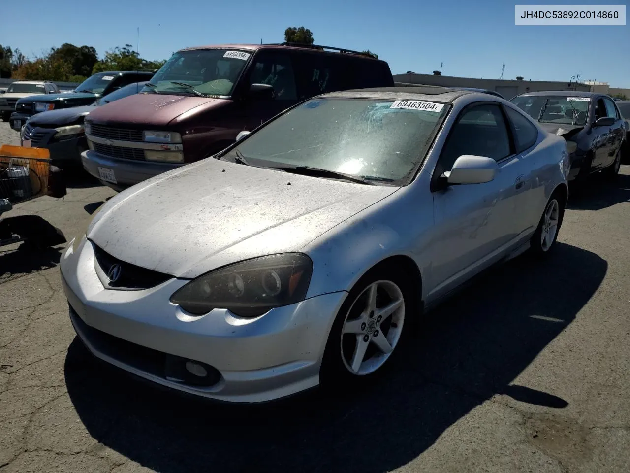 2002 Acura Rsx VIN: JH4DC53892C014860 Lot: 69463504