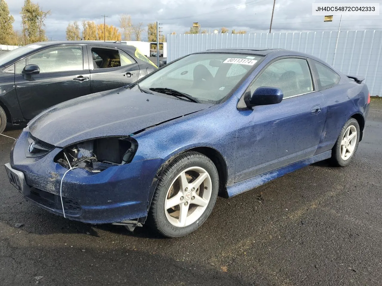 2002 Acura Rsx VIN: JH4DC54872C042333 Lot: 80113174