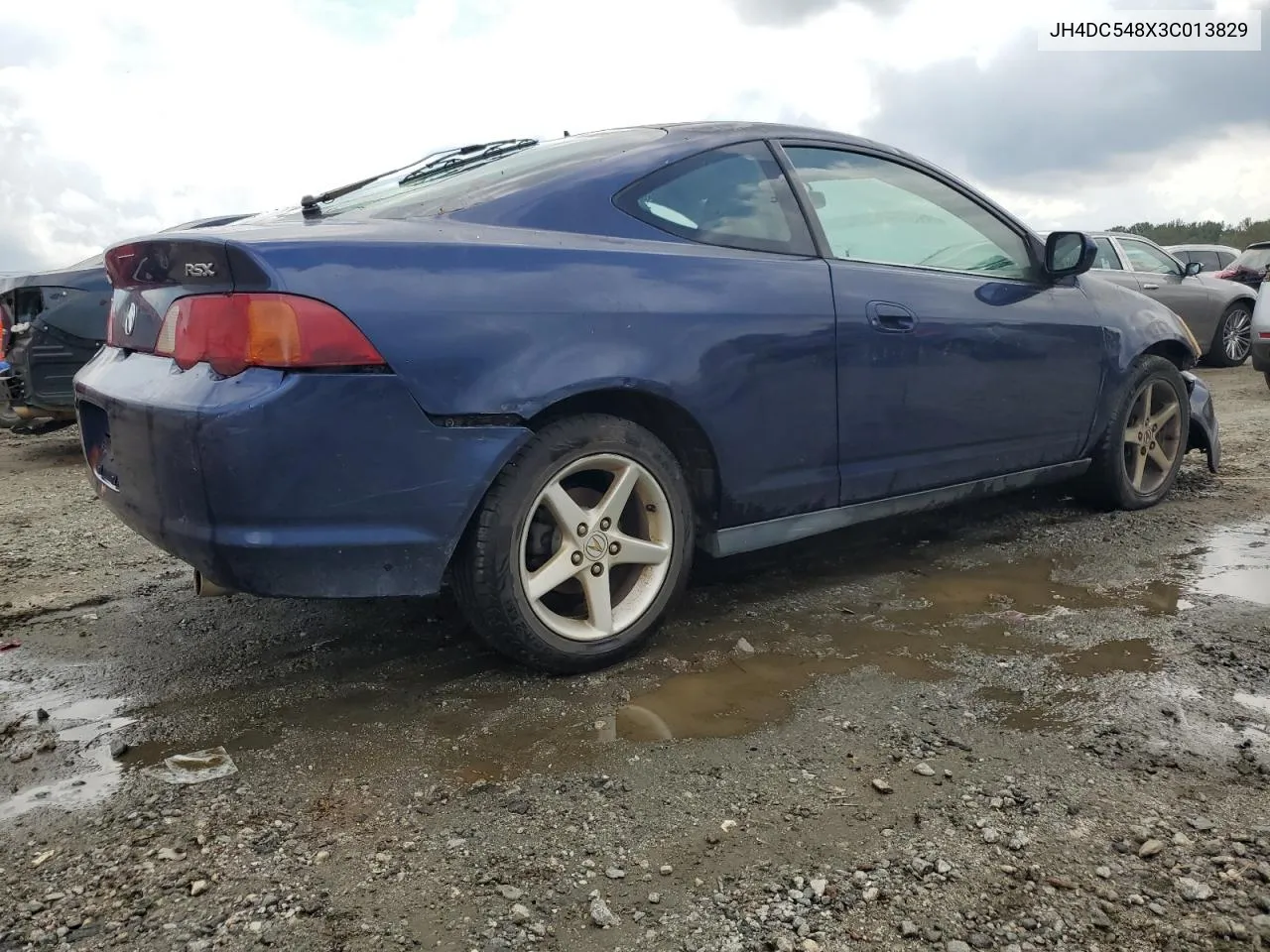 2003 Acura Rsx VIN: JH4DC548X3C013829 Lot: 60637474