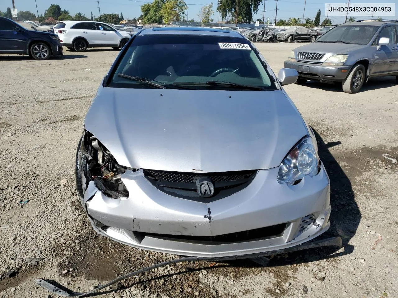 2003 Acura Rsx VIN: JH4DC548X3C004953 Lot: 80977054