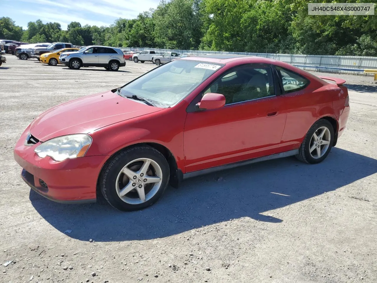 2004 Acura Rsx VIN: JH4DC548X4S000747 Lot: 61568734