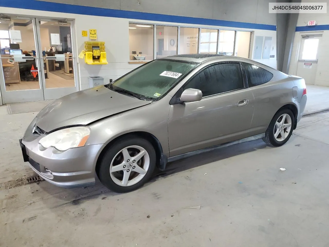 2004 Acura Rsx VIN: JH4DC54804S006377 Lot: 78237694