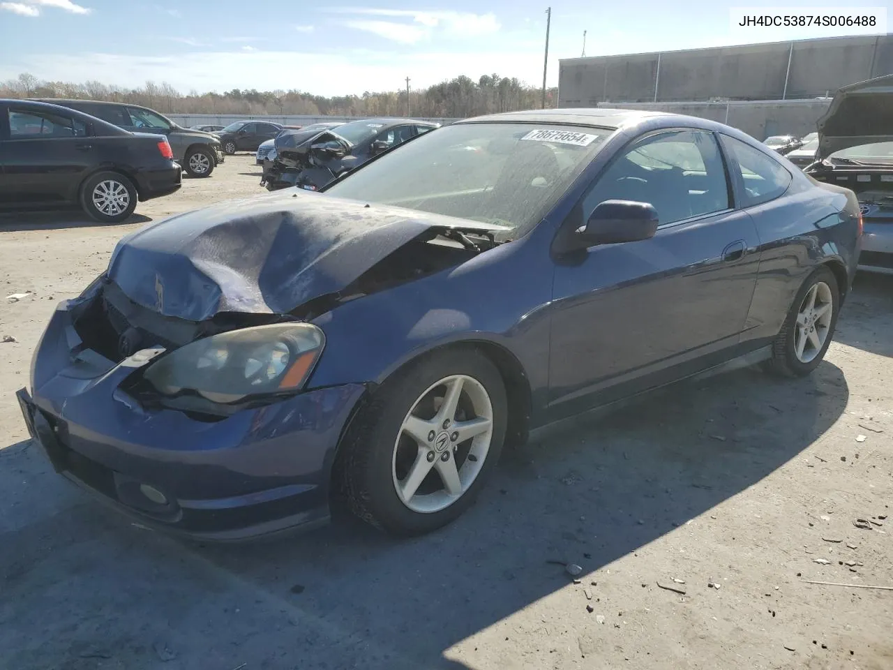 2004 Acura Rsx VIN: JH4DC53874S006488 Lot: 78675654