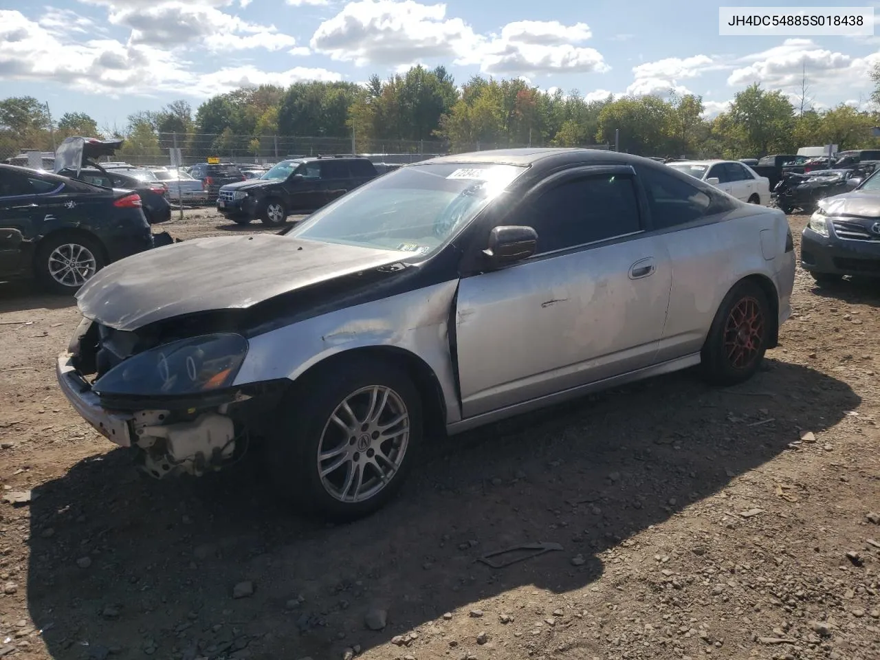 2005 Acura Rsx VIN: JH4DC54885S018438 Lot: 72343014