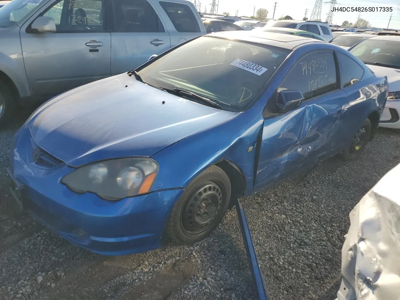 2006 Acura Rsx VIN: JH4DC54826S017335 Lot: 74480334