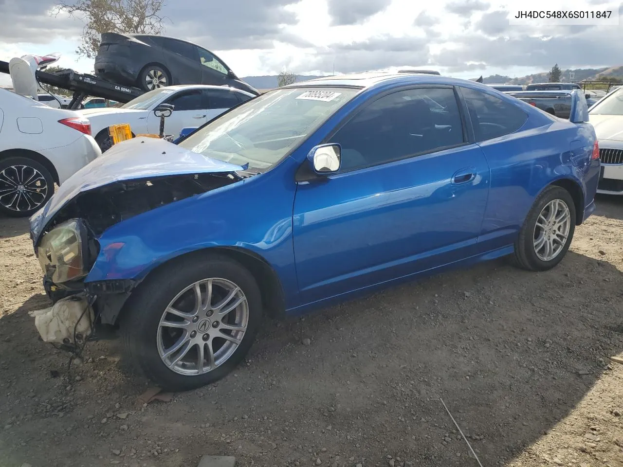 2006 Acura Rsx VIN: JH4DC548X6S011847 Lot: 78095204