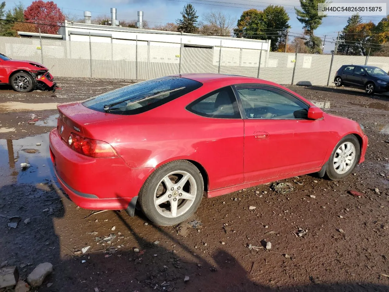 2006 Acura Rsx VIN: JH4DC54826S015875 Lot: 80241474