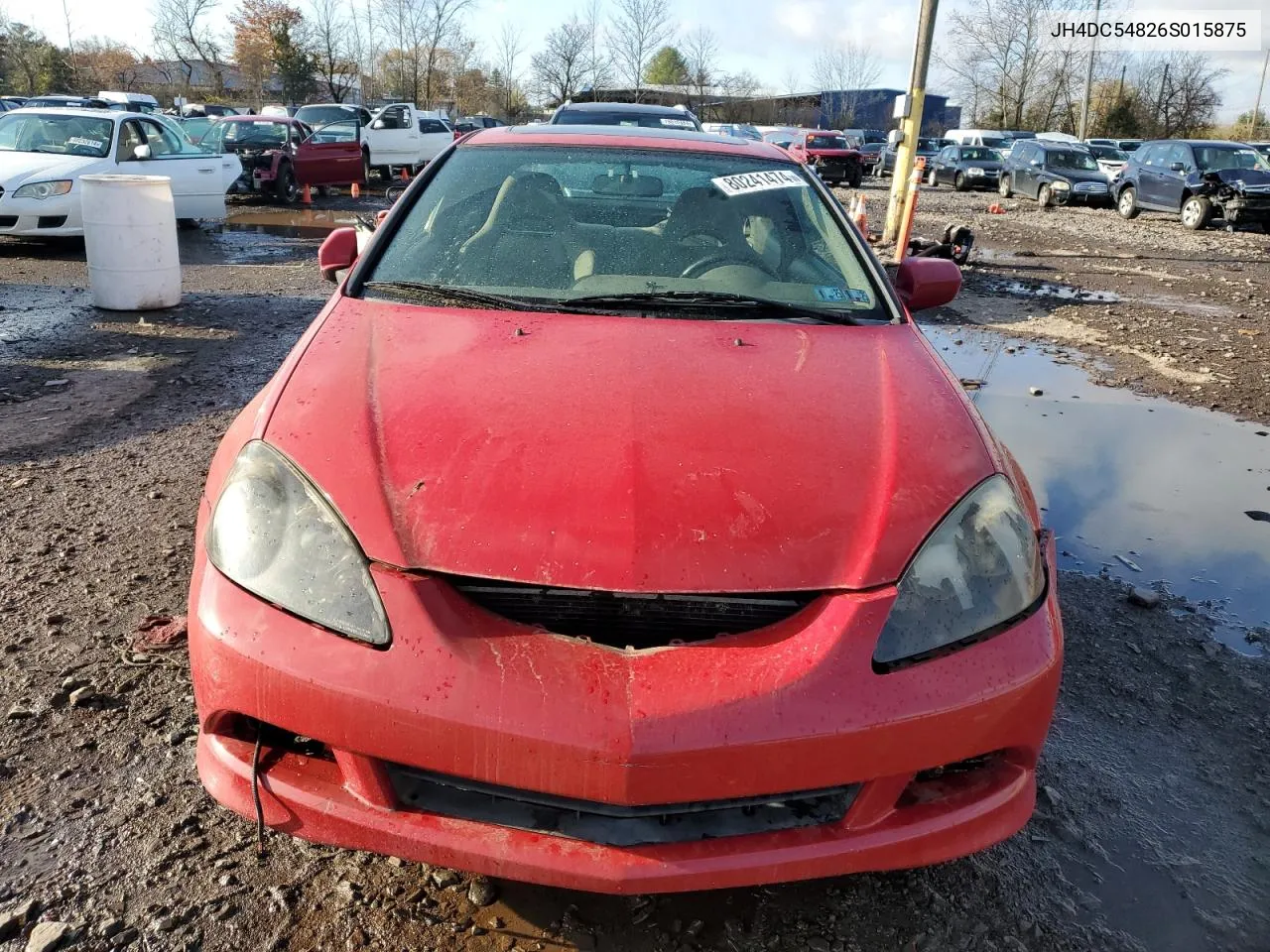 2006 Acura Rsx VIN: JH4DC54826S015875 Lot: 80241474