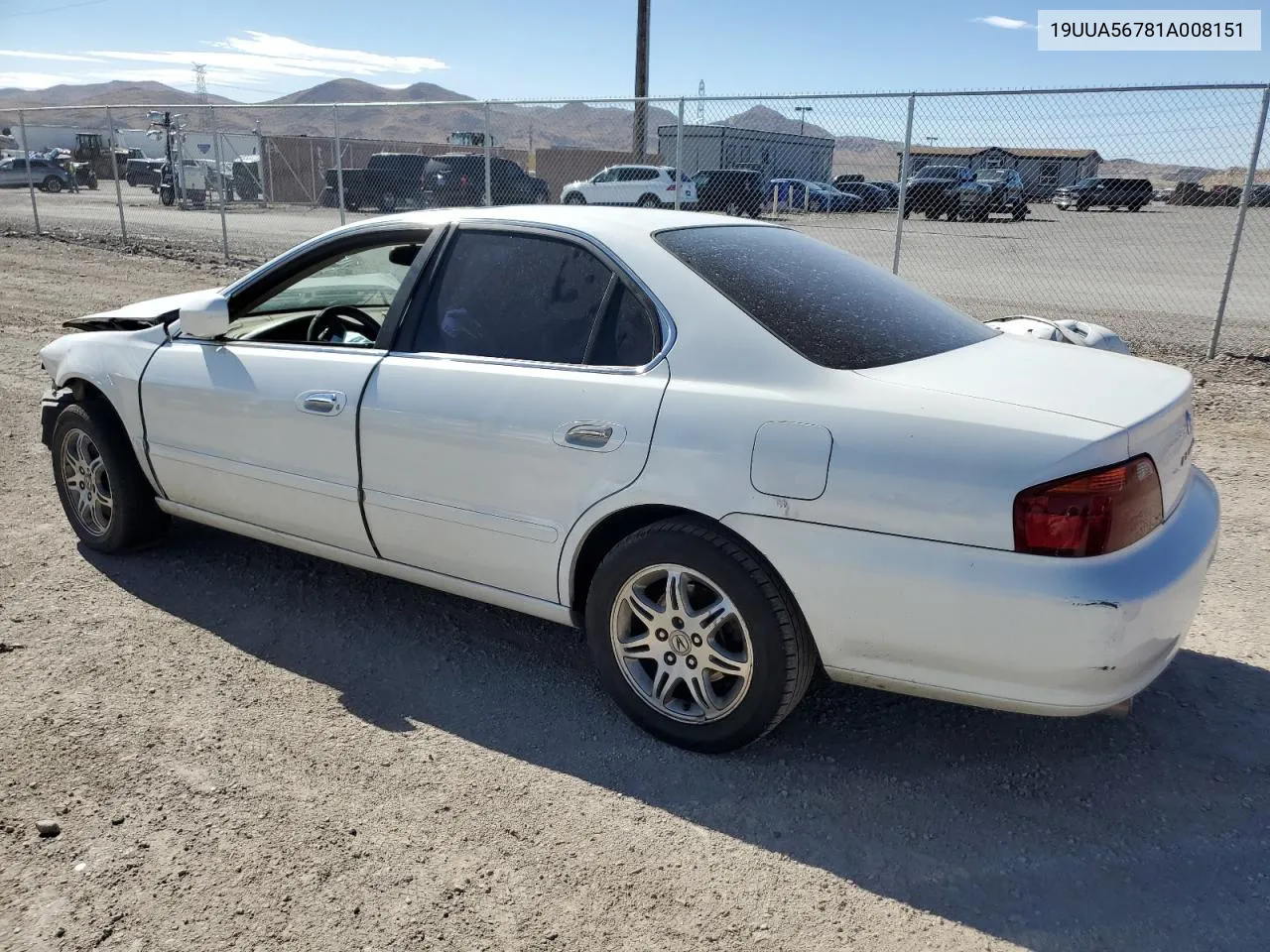 2001 Acura 3.2Tl VIN: 19UUA56781A008151 Lot: 68447934