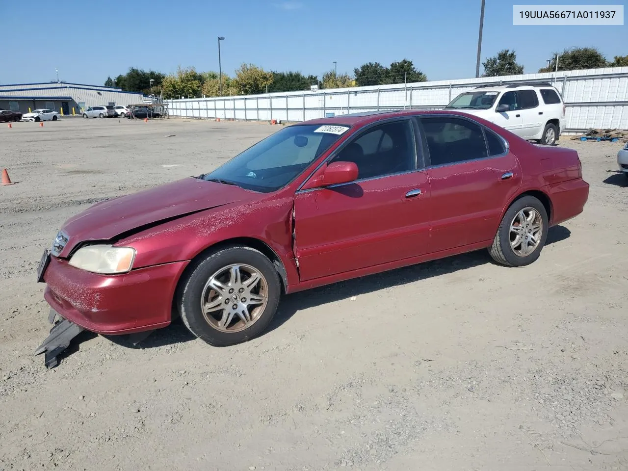 2001 Acura 3.2Tl VIN: 19UUA56671A011937 Lot: 72382374