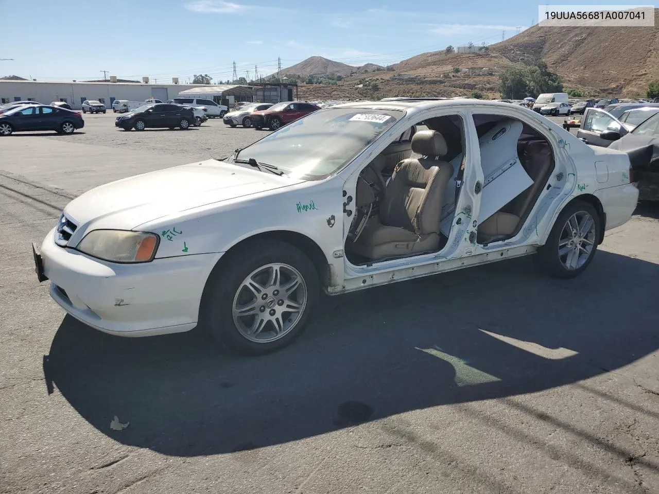 2001 Acura 3.2Tl VIN: 19UUA56681A007041 Lot: 76583644