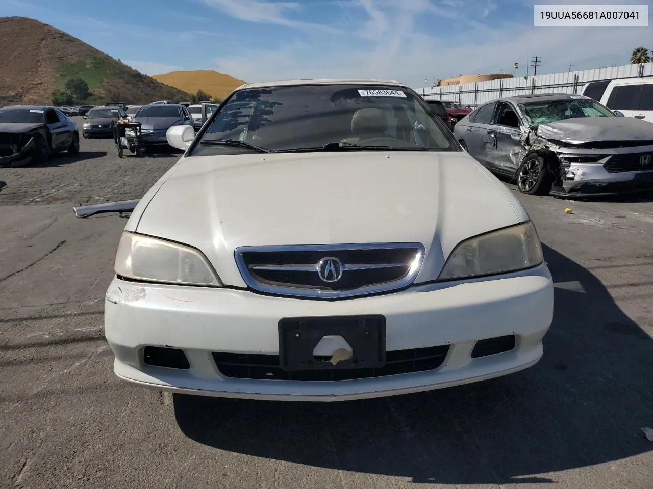 2001 Acura 3.2Tl VIN: 19UUA56681A007041 Lot: 76583644