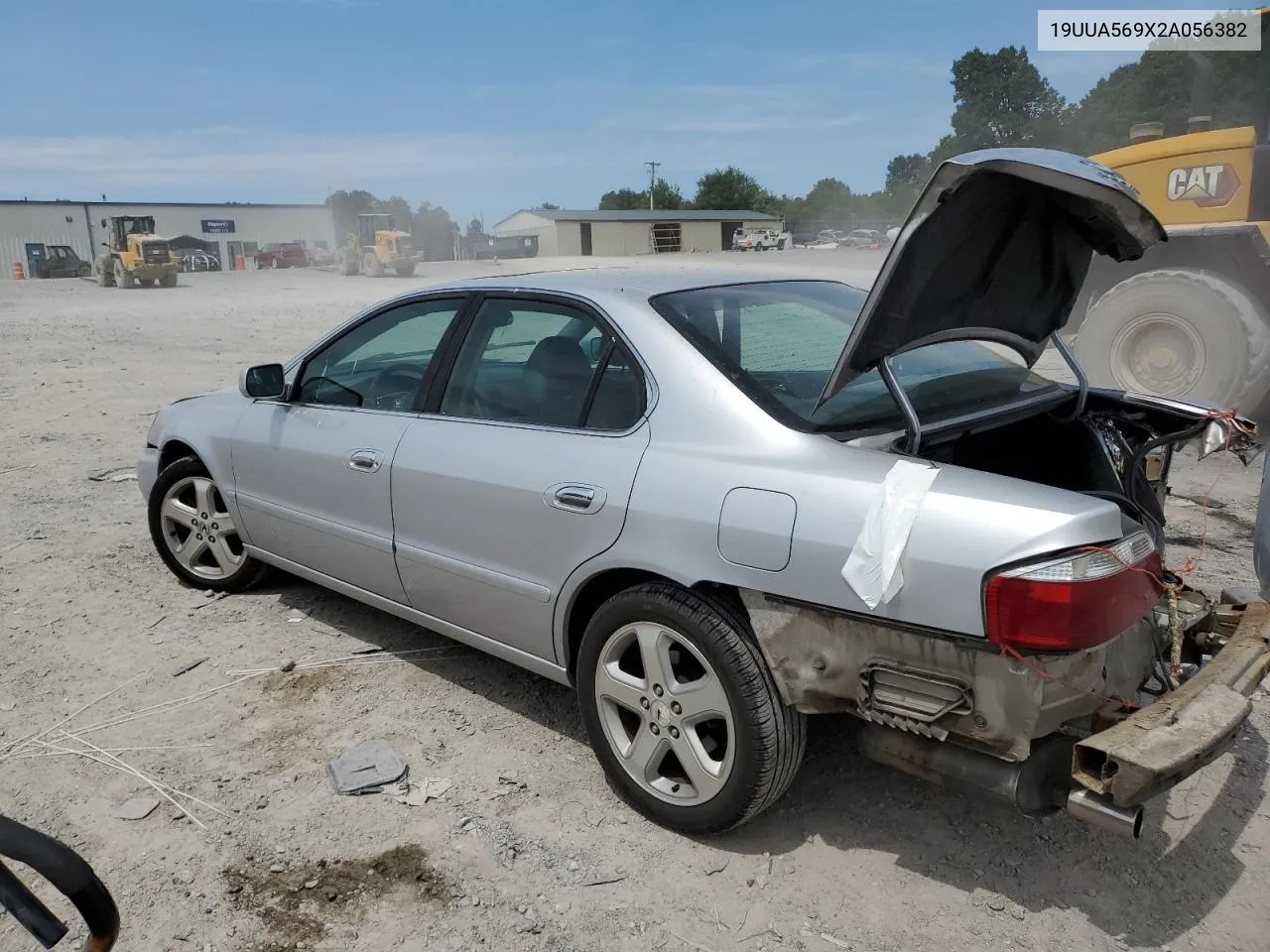 2002 Acura 3.2Tl Type-S VIN: 19UUA569X2A056382 Lot: 67036534