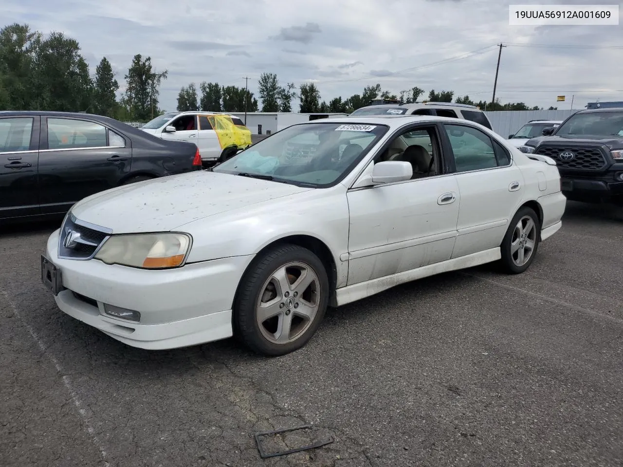 2002 Acura 3.2Tl Type-S VIN: 19UUA56912A001609 Lot: 67286634