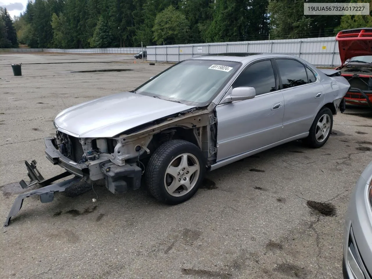 2002 Acura 3.2Tl VIN: 19UUA56732A017227 Lot: 69119824