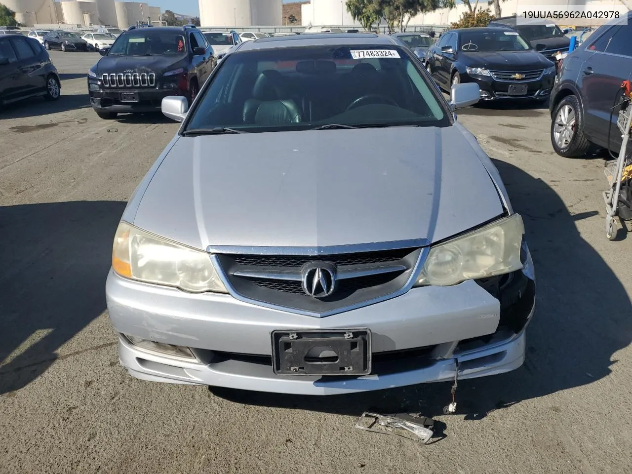 2002 Acura 3.2Tl Type-S VIN: 19UUA56962A042978 Lot: 77483324