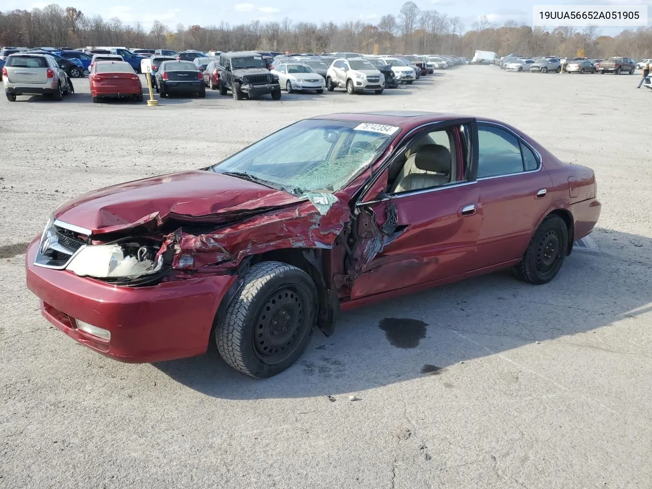 2002 Acura 3.2Tl VIN: 19UUA56652A051905 Lot: 78742354