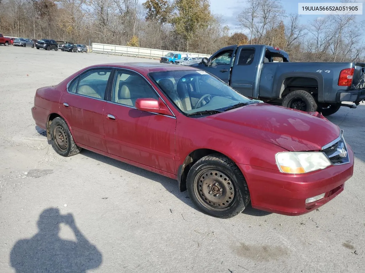 2002 Acura 3.2Tl VIN: 19UUA56652A051905 Lot: 78742354