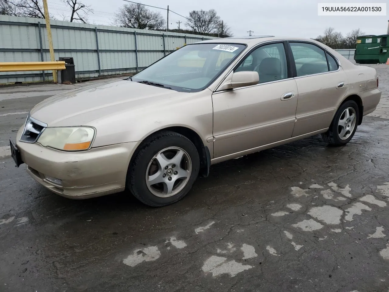 2002 Acura 3.2Tl VIN: 19UUA56622A001530 Lot: 79020014