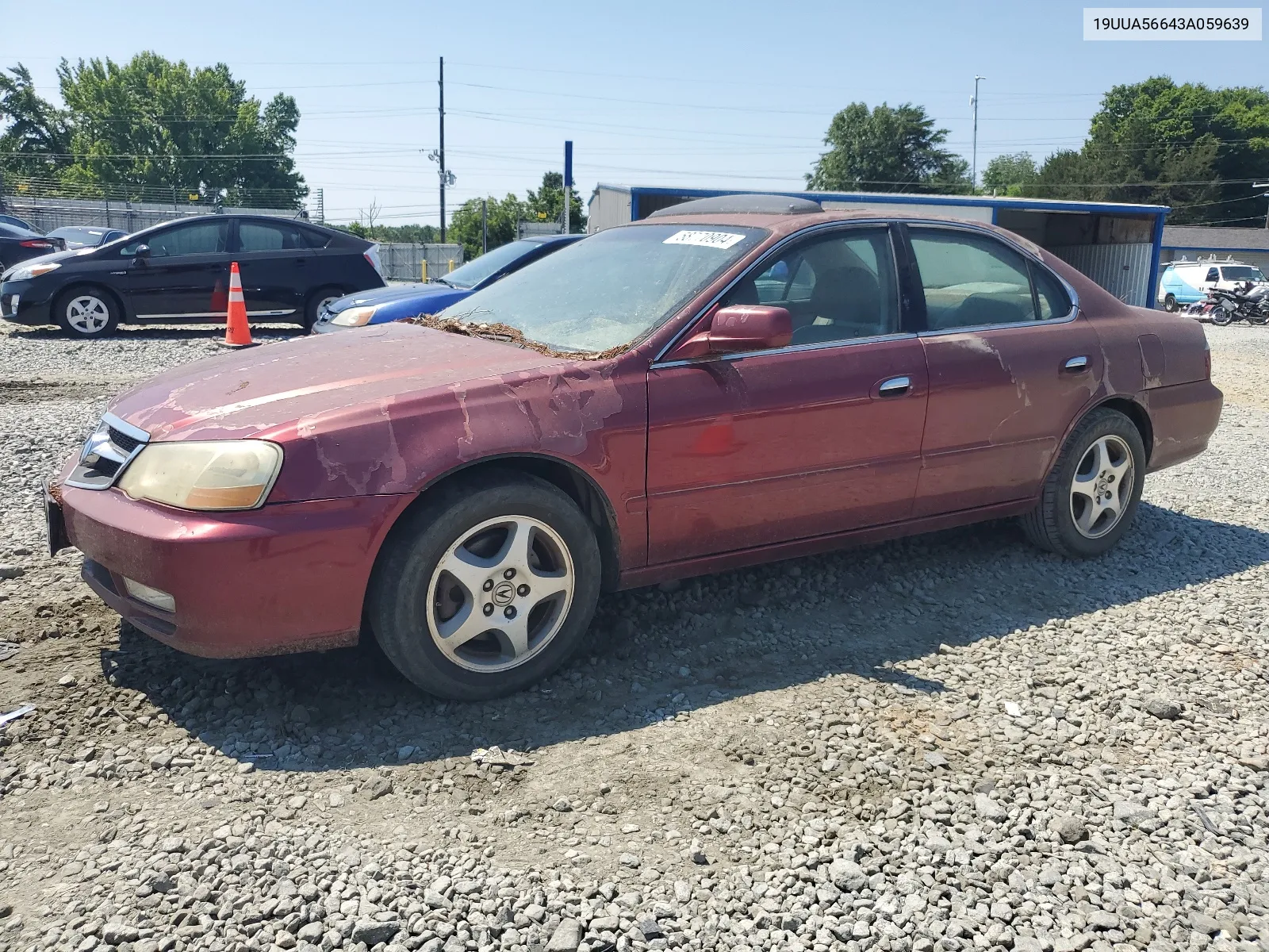 2003 Acura 3.2Tl VIN: 19UUA56643A059639 Lot: 58770904