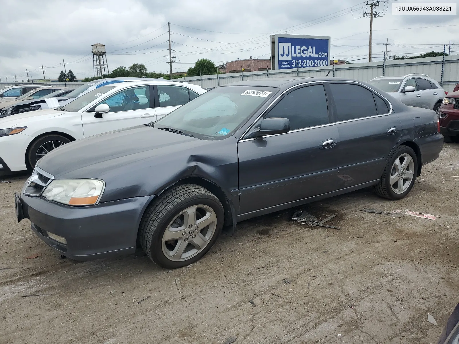 2003 Acura 3.2Tl Type-S VIN: 19UUA56943A038221 Lot: 62265574