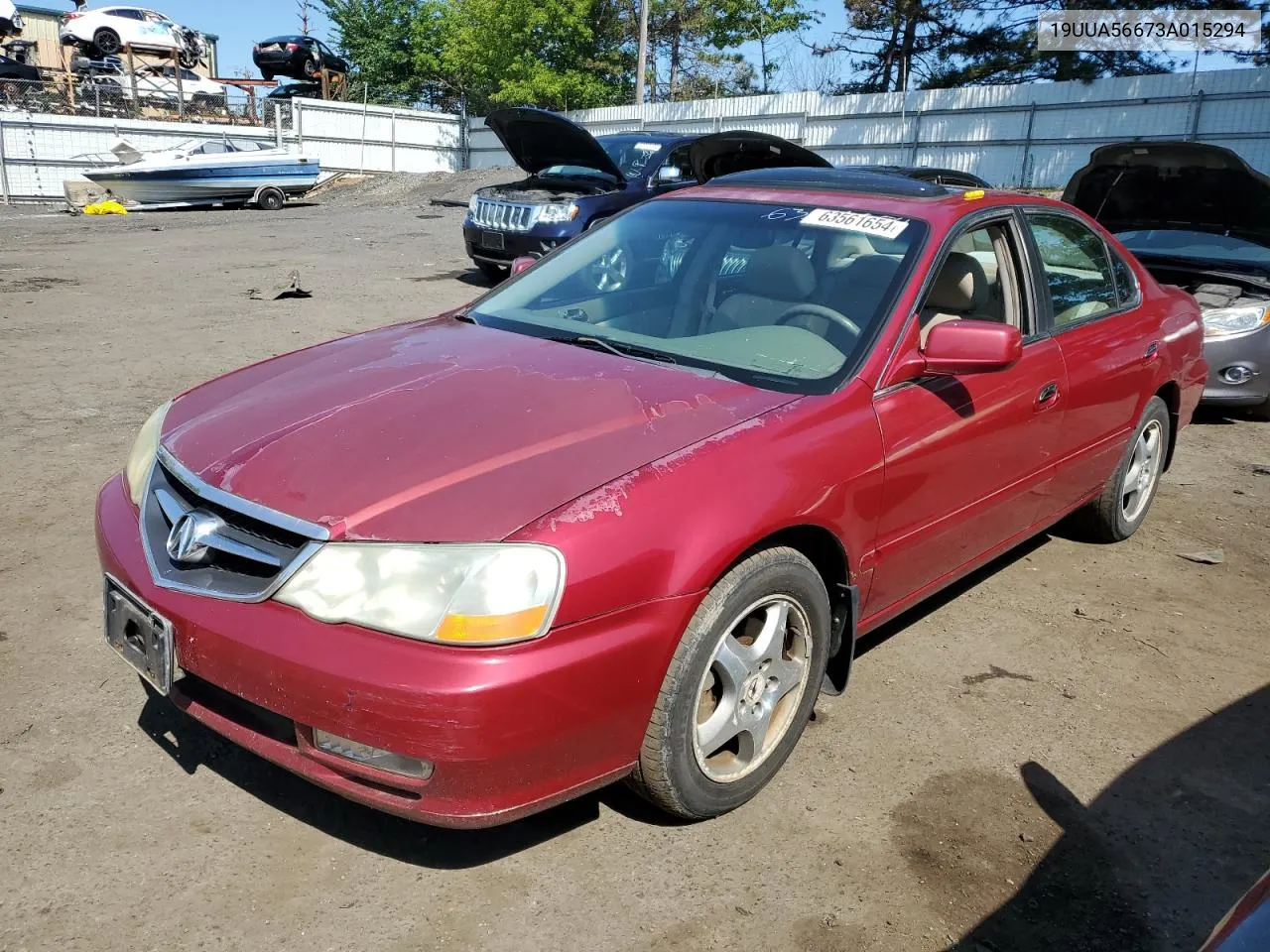 2003 Acura 3.2Tl VIN: 19UUA56673A015294 Lot: 63561654