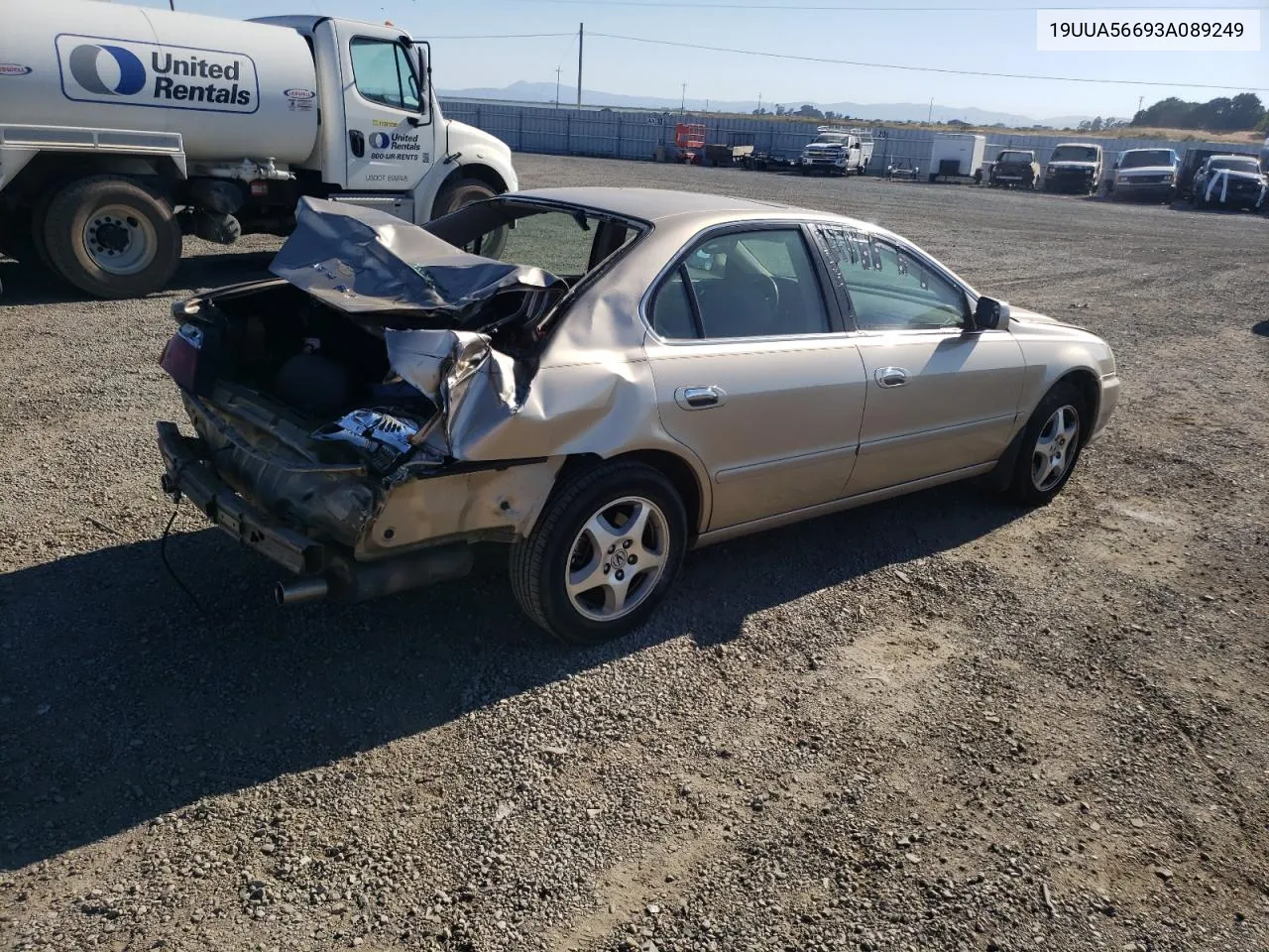 2003 Acura 3.2Tl VIN: 19UUA56693A089249 Lot: 64075624