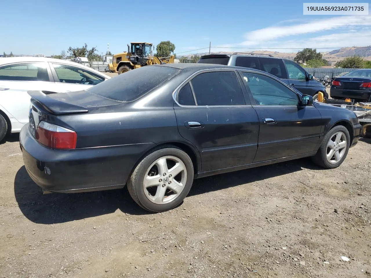 2003 Acura 3.2Tl Type-S VIN: 19UUA56923A071735 Lot: 66993954