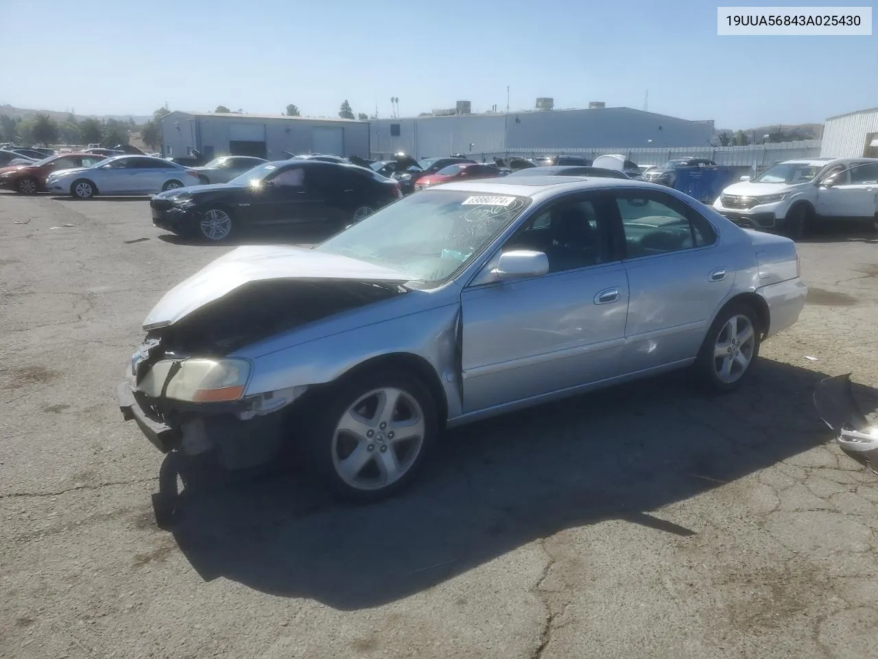 2003 Acura 3.2Tl Type-S VIN: 19UUA56843A025430 Lot: 69880774