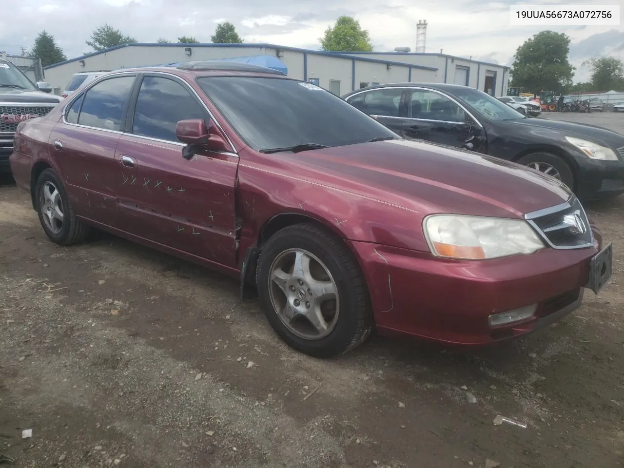 2003 Acura 3.2Tl VIN: 19UUA56673A072756 Lot: 70574034