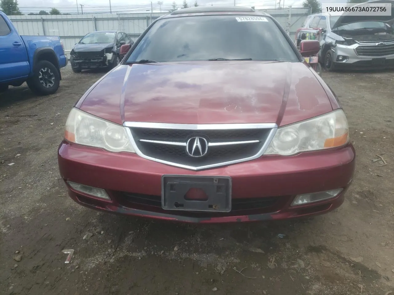 2003 Acura 3.2Tl VIN: 19UUA56673A072756 Lot: 70574034