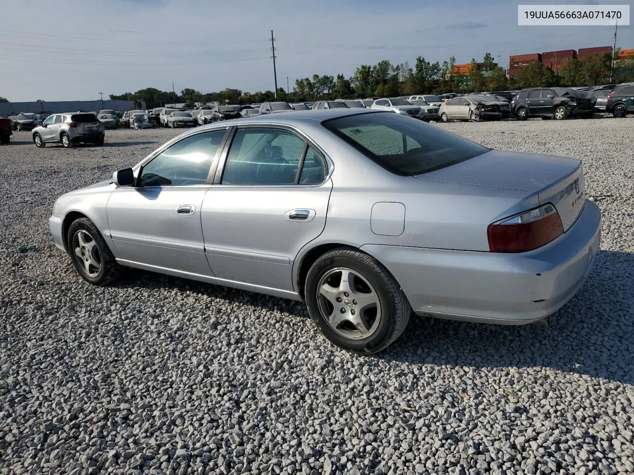 2003 Acura 3.2Tl VIN: 19UUA56663A071470 Lot: 72364724