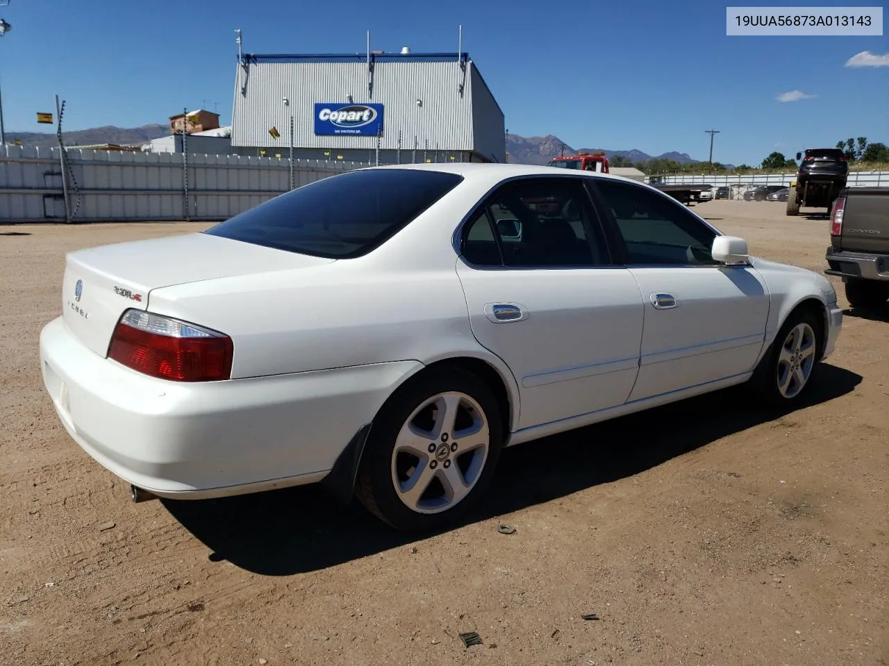 2003 Acura 3.2Tl Type-S VIN: 19UUA56873A013143 Lot: 72776774