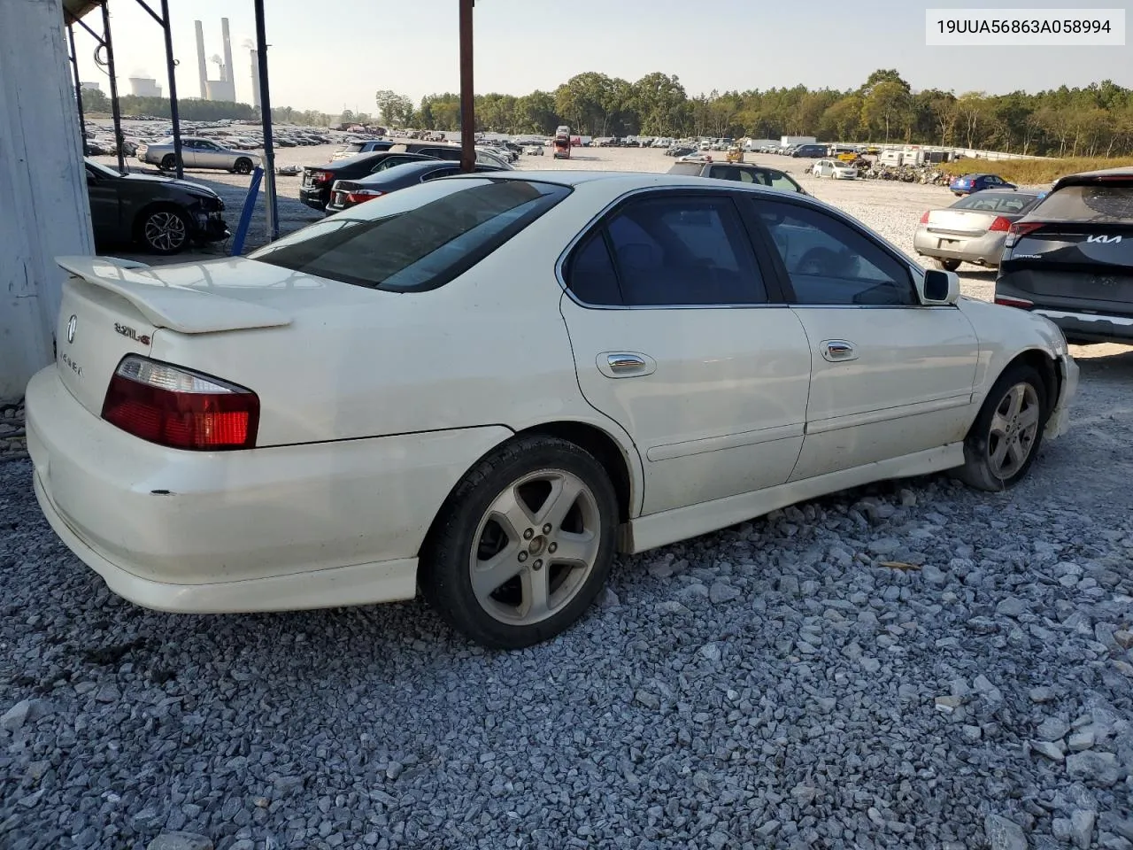 2003 Acura 3.2Tl Type-S VIN: 19UUA56863A058994 Lot: 75258714